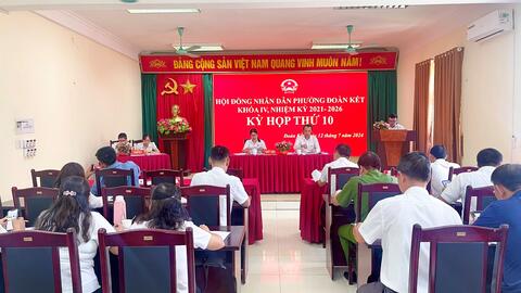 KỲ HỌP THỨ 10, HĐND PHƯỜNG ĐOÀN KẾT, KHÓA IV, NHIỆM KỲ 2021 - 2026